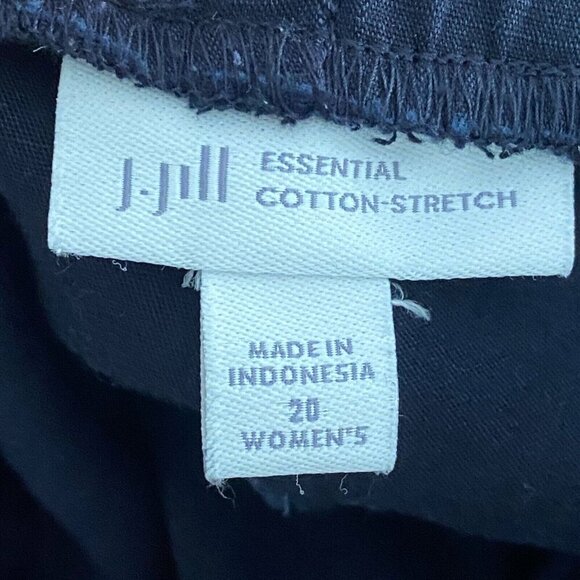 J Jill Essential Cotton Stretch Pull on Pants Womens 20 Navy Blue - Picture 6 of 10